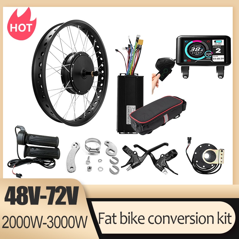 72V 3000W Fat Tire Snow Bike M - đánh giá và giá Ebike Conversion Kit 72V 3000W